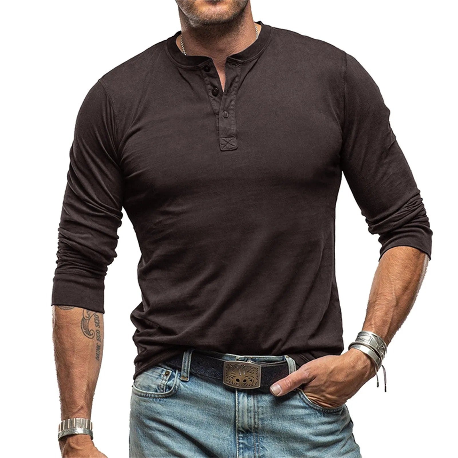 Vantini™ - Camicia vintage a maniche lunghe