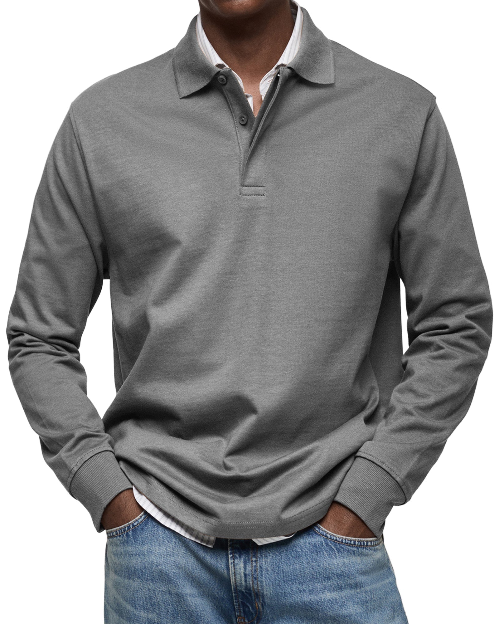 Vantini™ | Camicia polo casual a maniche lunghe