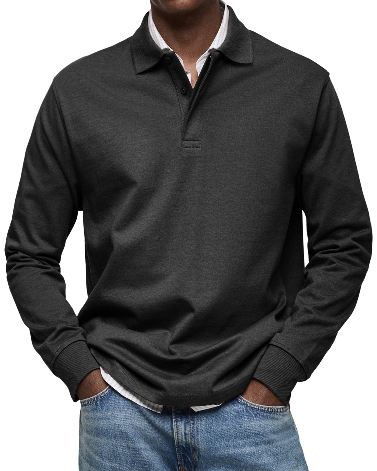 Vantini™ | Camicia polo casual a maniche lunghe