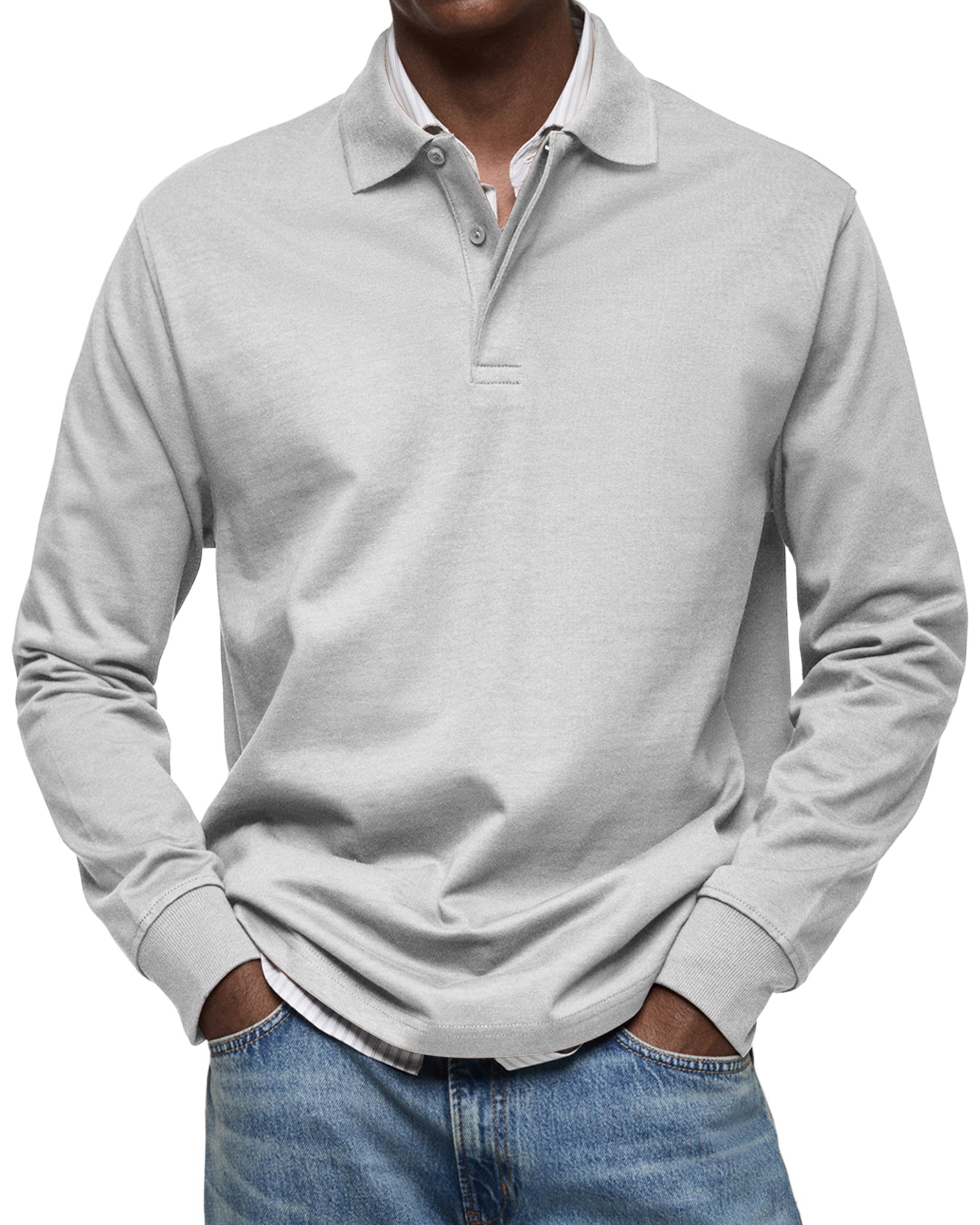 Vantini™ | Camicia polo casual a maniche lunghe