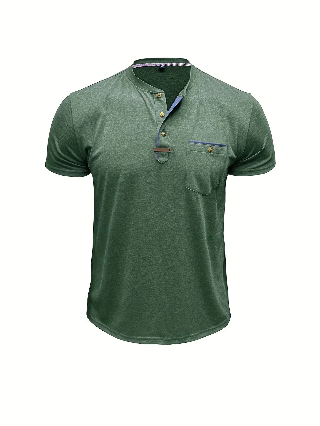 Vantini™ | T-shirt elegante con colletto rotondo e tasca