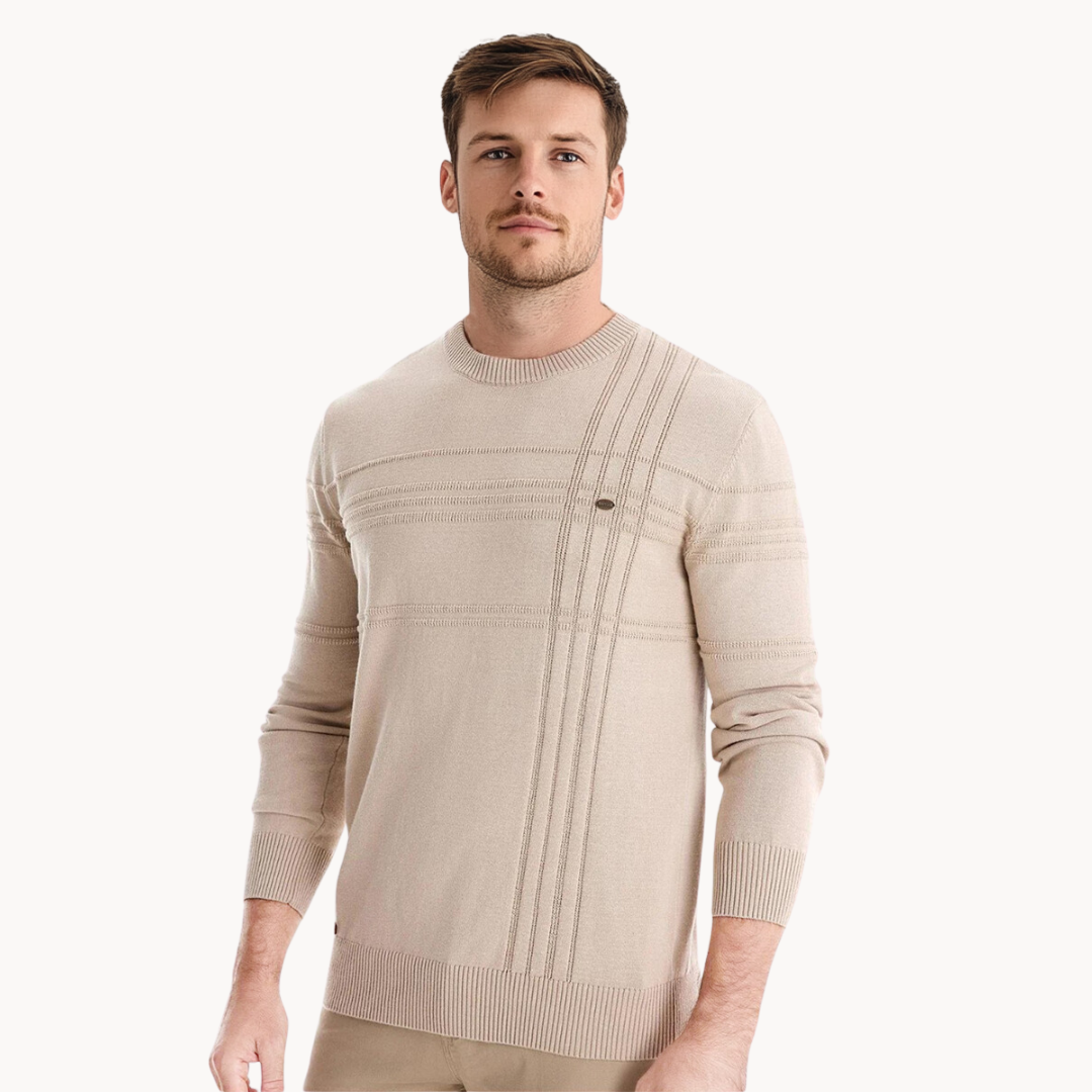 Vantini™ | Maglione elegante da uomo con design a quadri