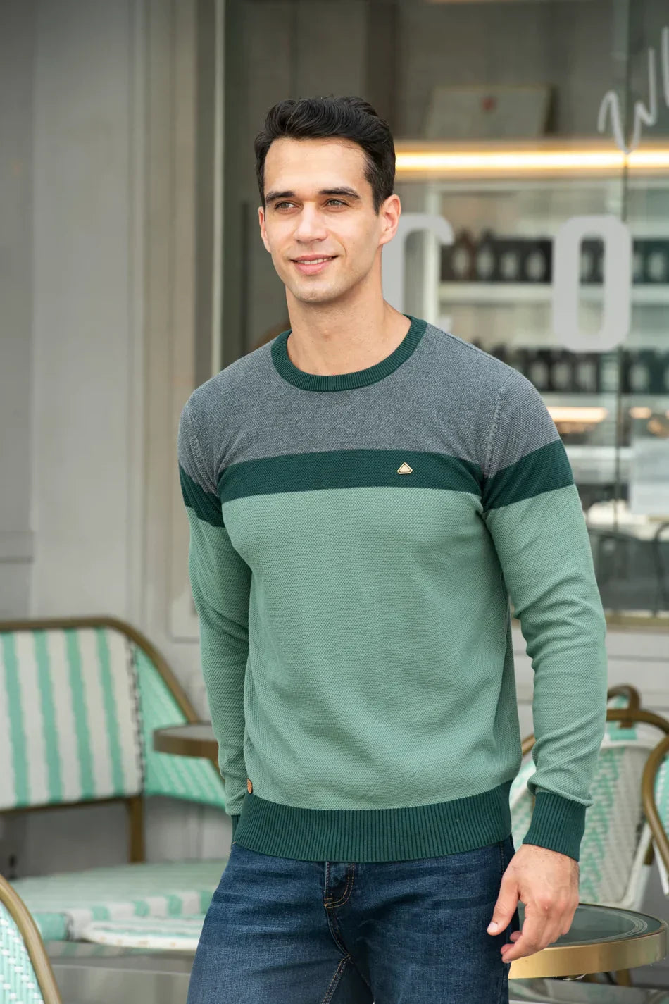 Vantini™ | Maglione da uomo con scollo rotondo