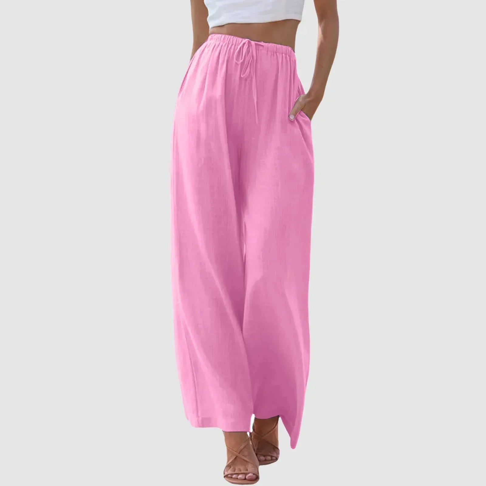 Vantini™ | Pantaloni comfort a gamba larga e vita alta
