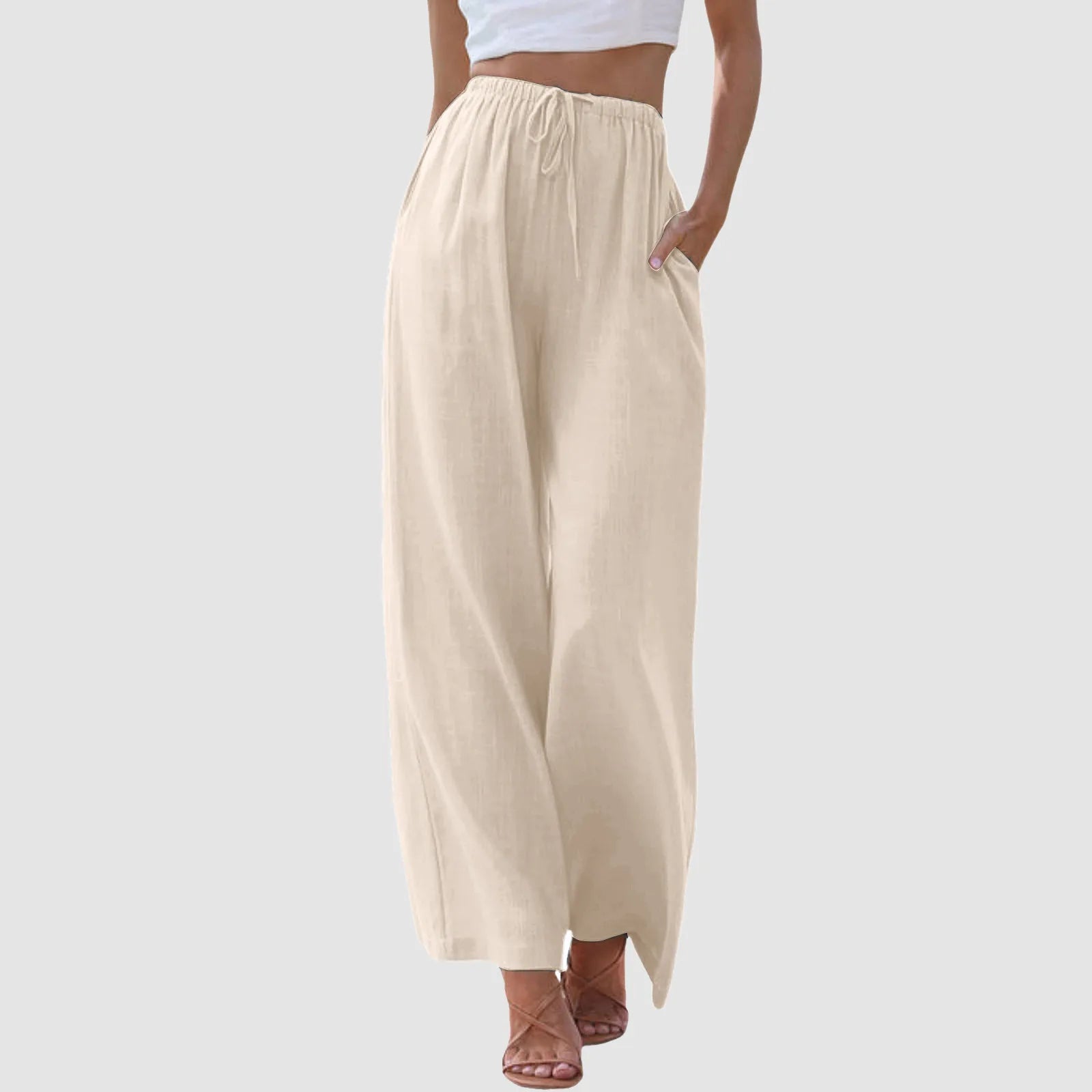 Vantini™ | Pantaloni comfort a gamba larga e vita alta