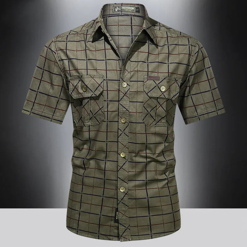 Vantini™ | Camicia elegante a maniche corte a quadri