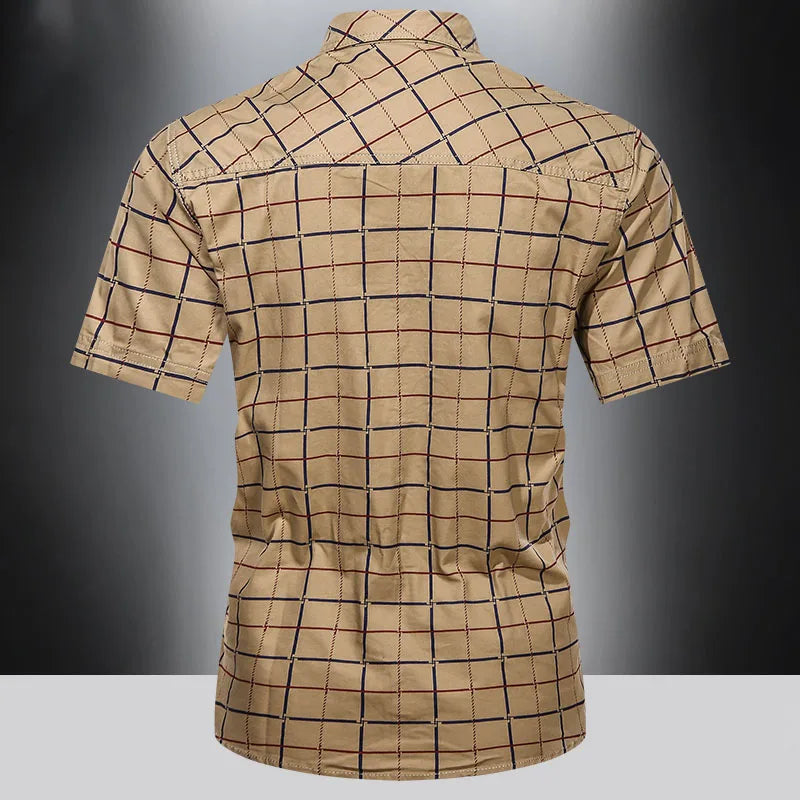 Vantini™ | Camicia elegante a maniche corte a quadri