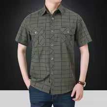 Vantini™ | Camicia elegante a maniche corte a quadri