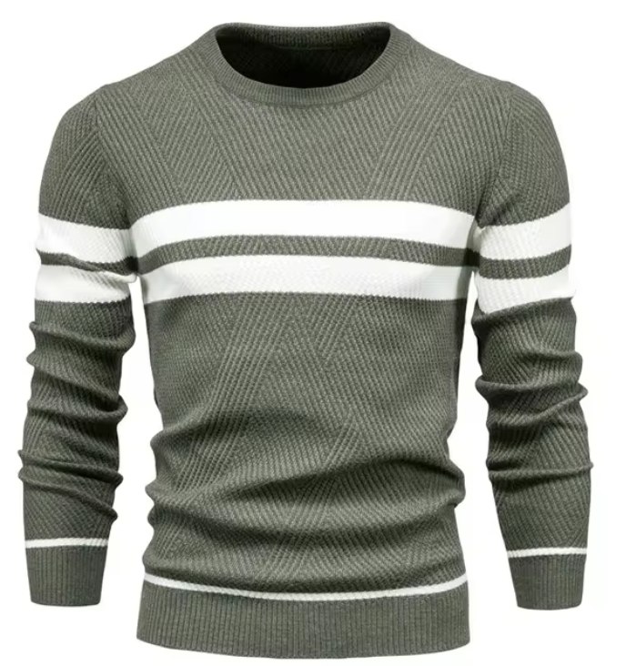 Vantini™ | Pullover elegante da uomo con motivo a spina di pesce
