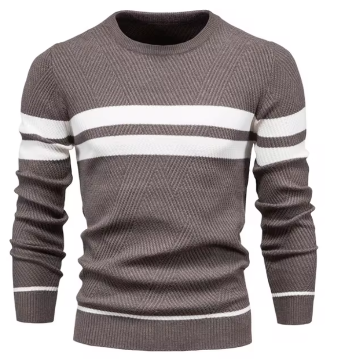 Vantini™ | Pullover elegante da uomo con motivo a spina di pesce