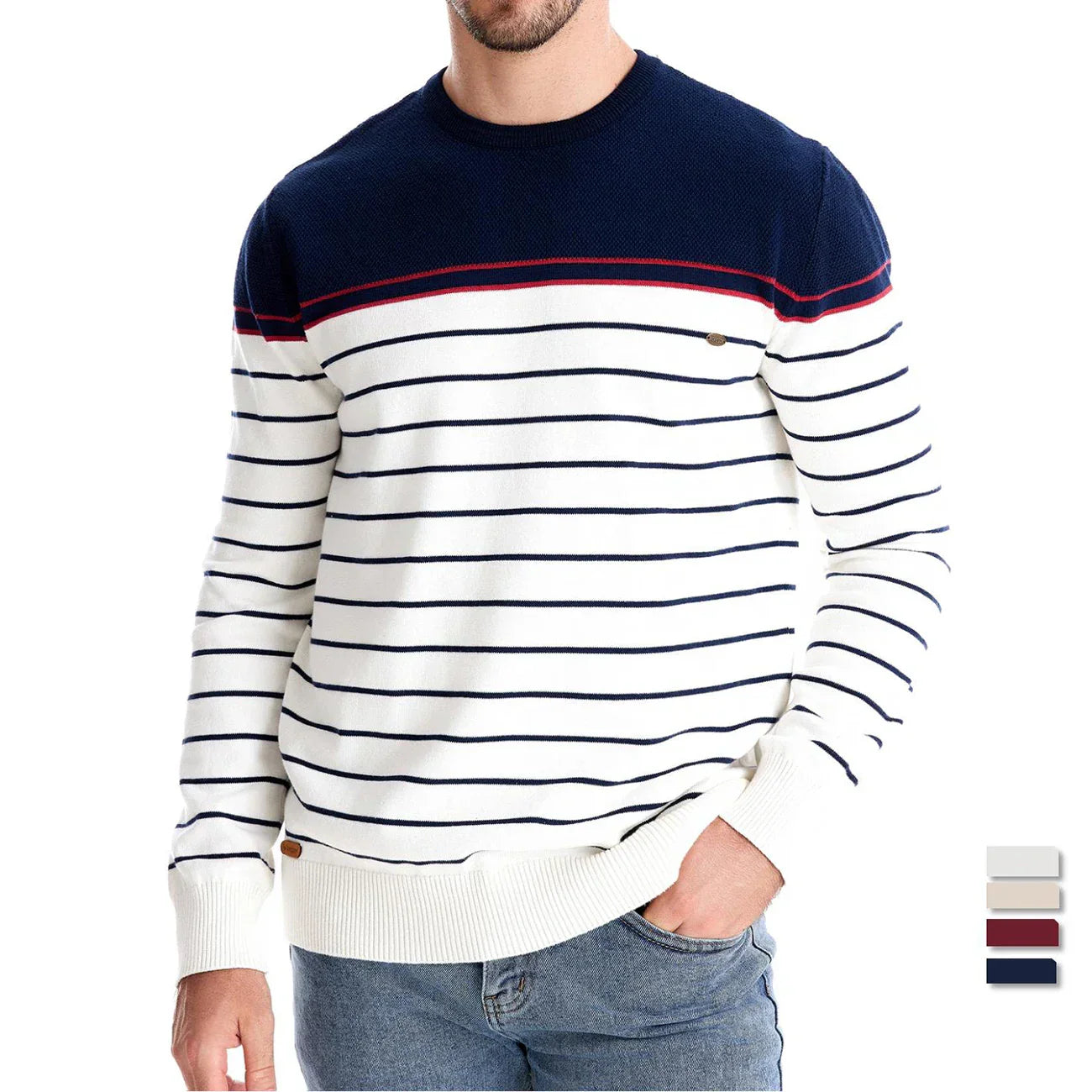 Vantini™ | Maglione da uomo con motivo a righe