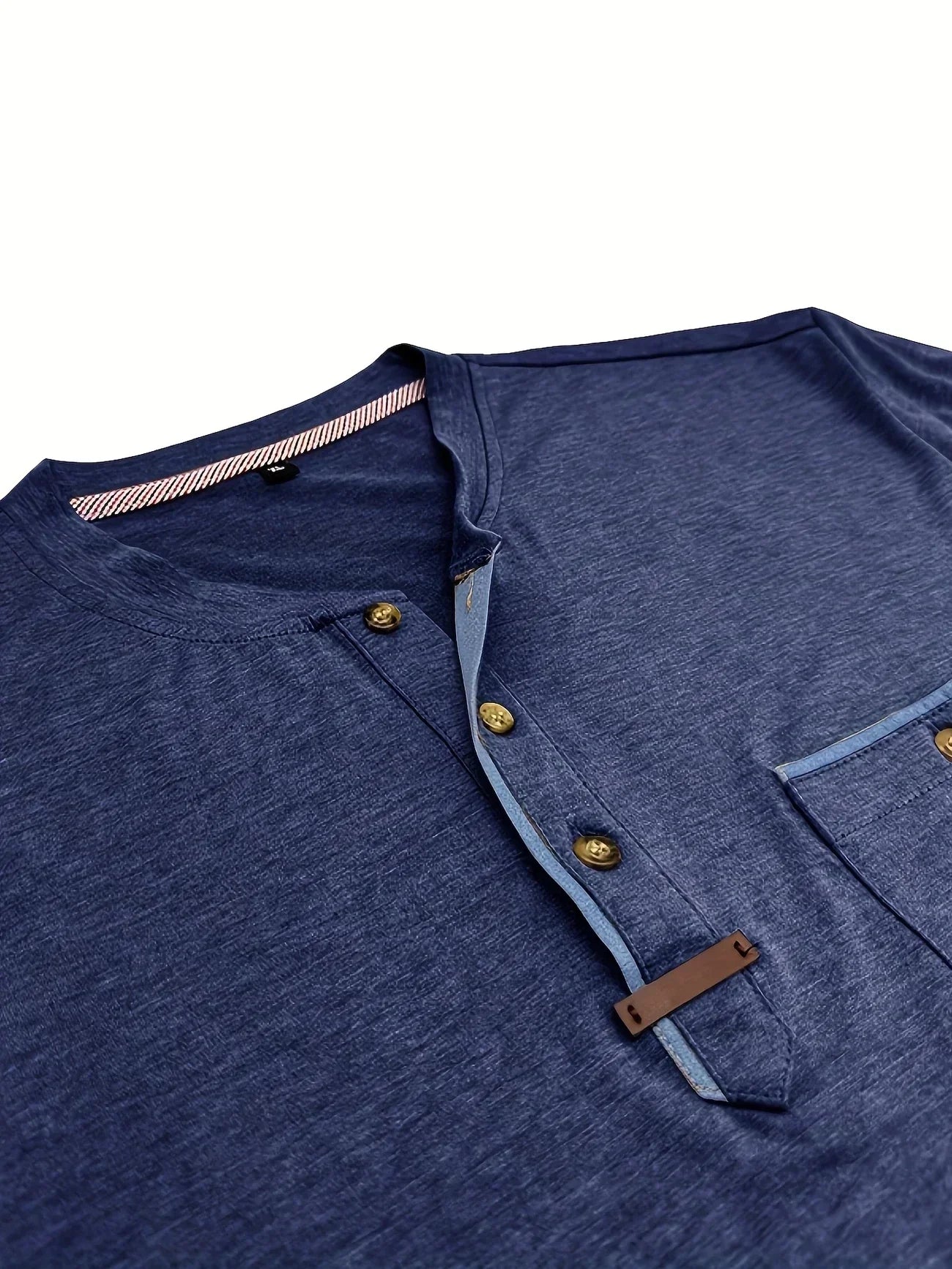 Vantini™ | T-shirt elegante con colletto rotondo e tasca