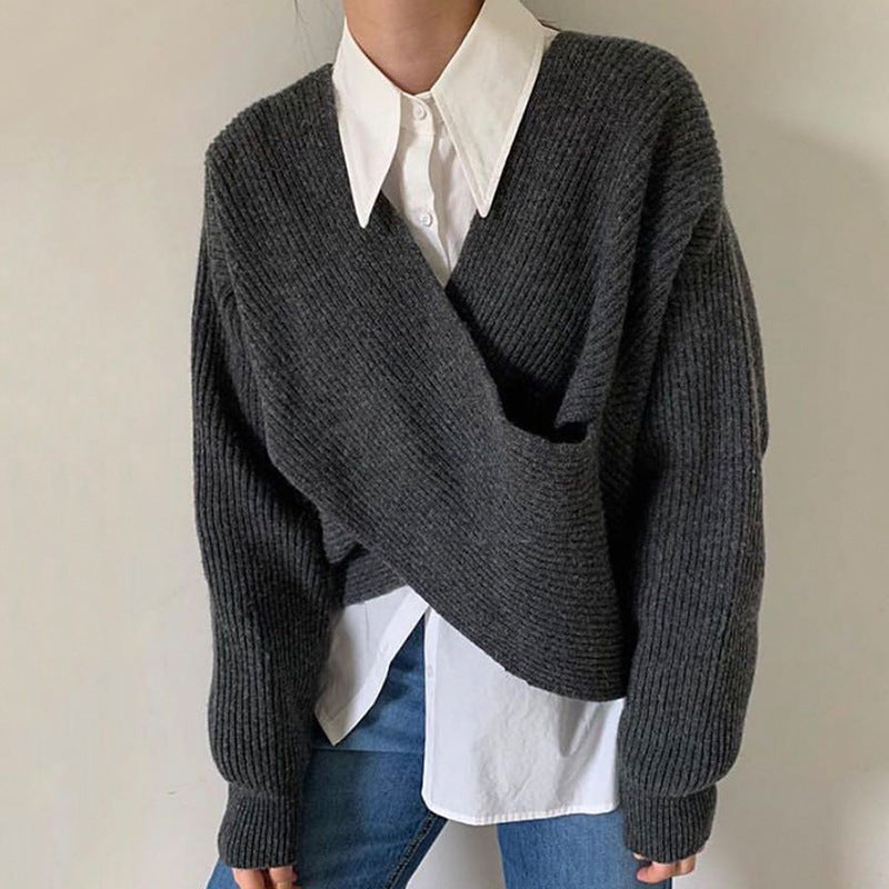 Vantini™ | Pull in maglia incrociata chic