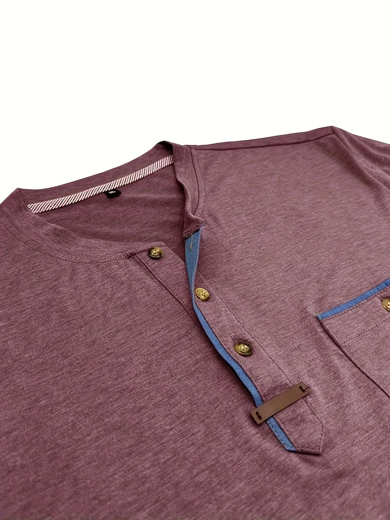 Vantini™ | T-shirt elegante con colletto rotondo e tasca