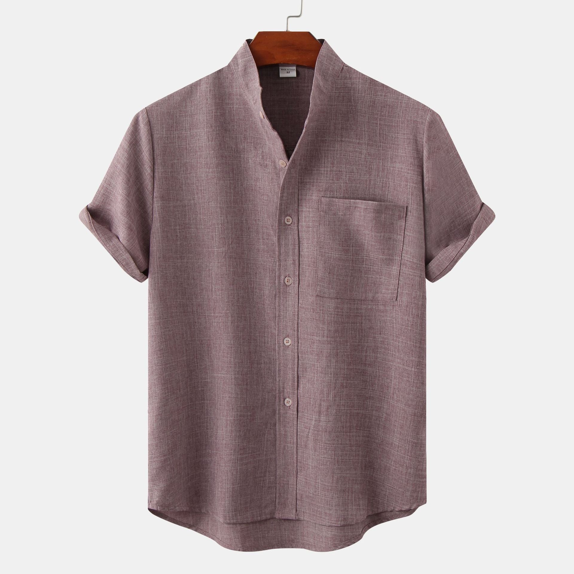 Vantini™ | Camicia in cotone unita con bottoni.