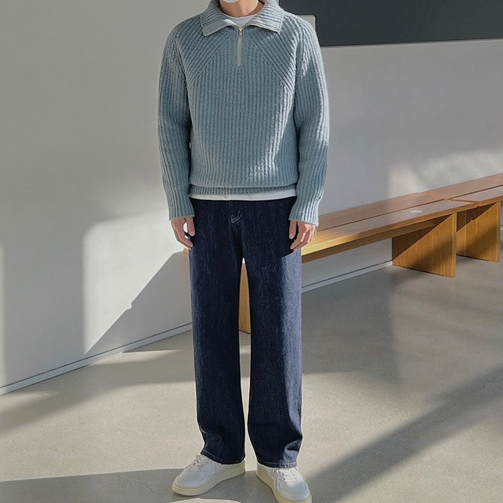 Vantini™ | Pullover Azure a quarti di zip.