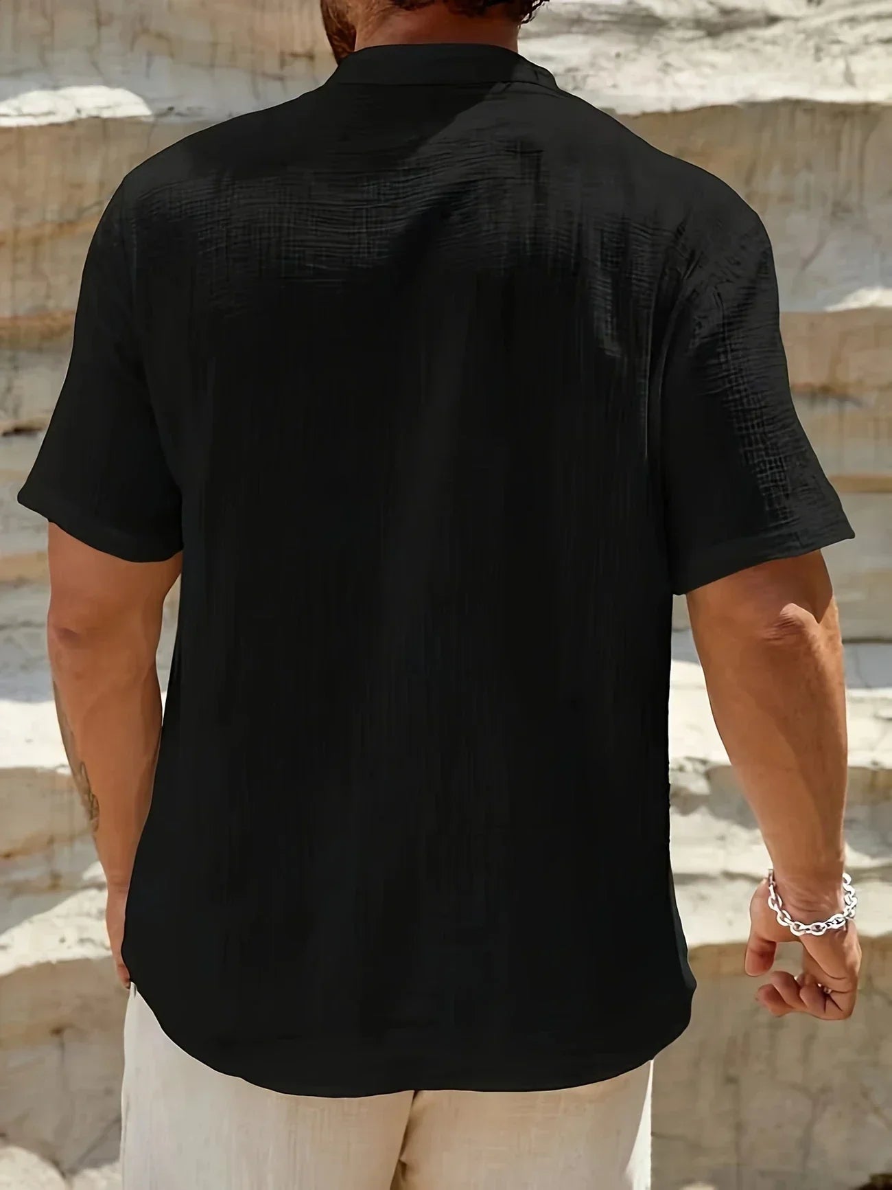 Vantini™ | Camicia estiva elegante con collo alto
