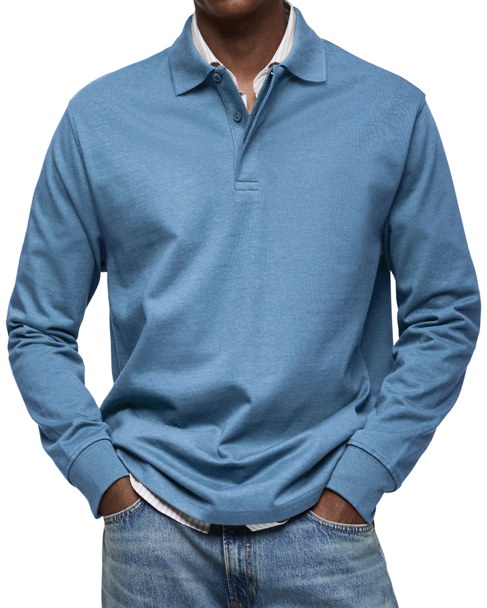 Vantini™ | Camicia polo casual a maniche lunghe