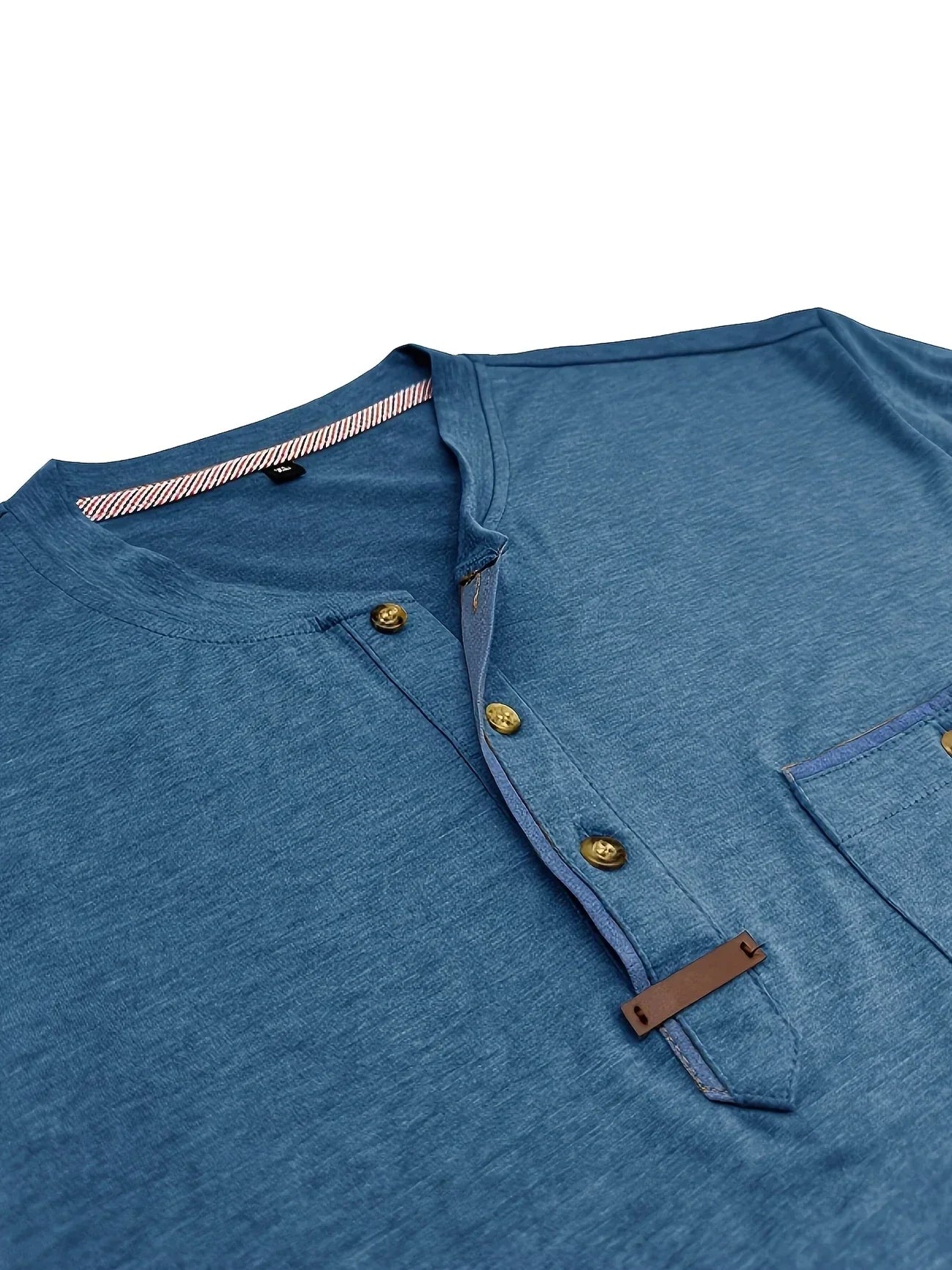 Vantini™ | T-shirt elegante con colletto rotondo e tasca