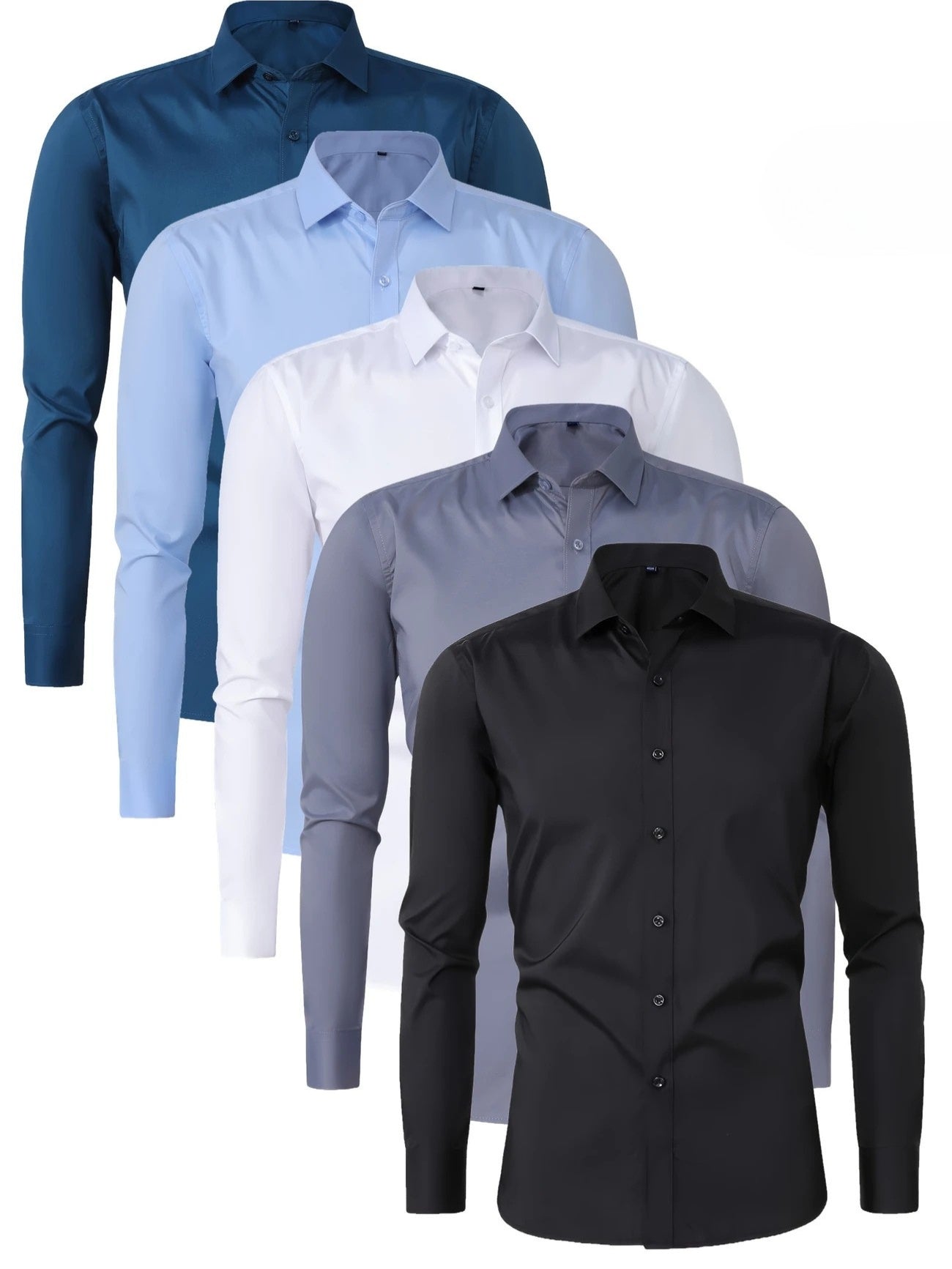 Vantini™ | Elegante camicia a maniche lunghe con bottoni