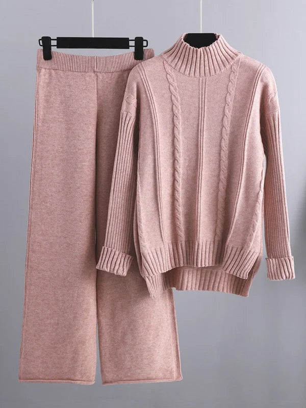 Vantini™ | Completo due pezzi Lounge in maglia a treccia