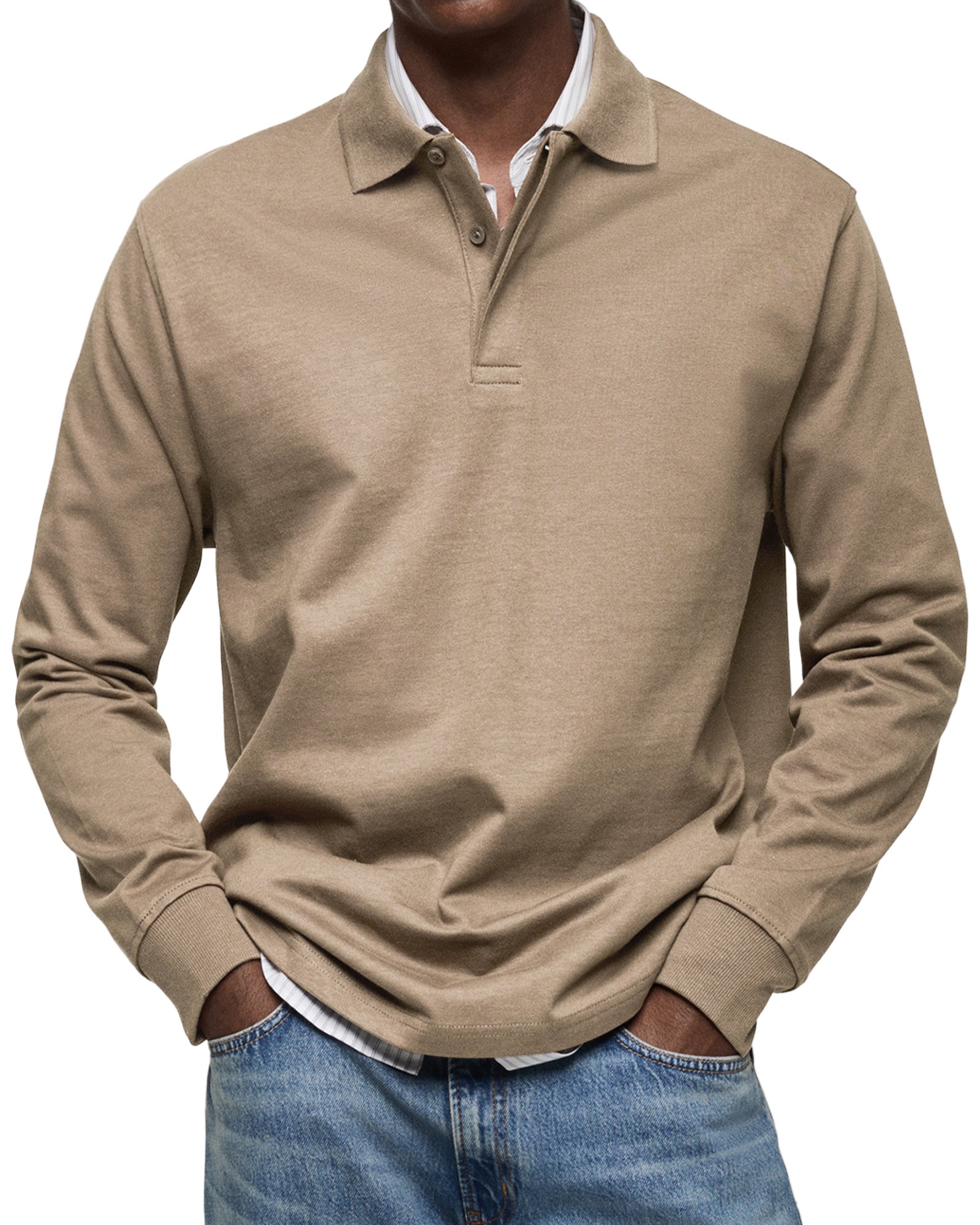 Vantini™ | Camicia polo casual a maniche lunghe