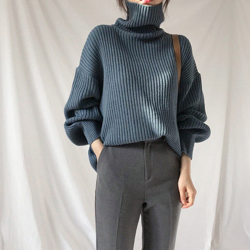 Vantini™ | Pullover di lusso con colletto alto e maniche a palloncino