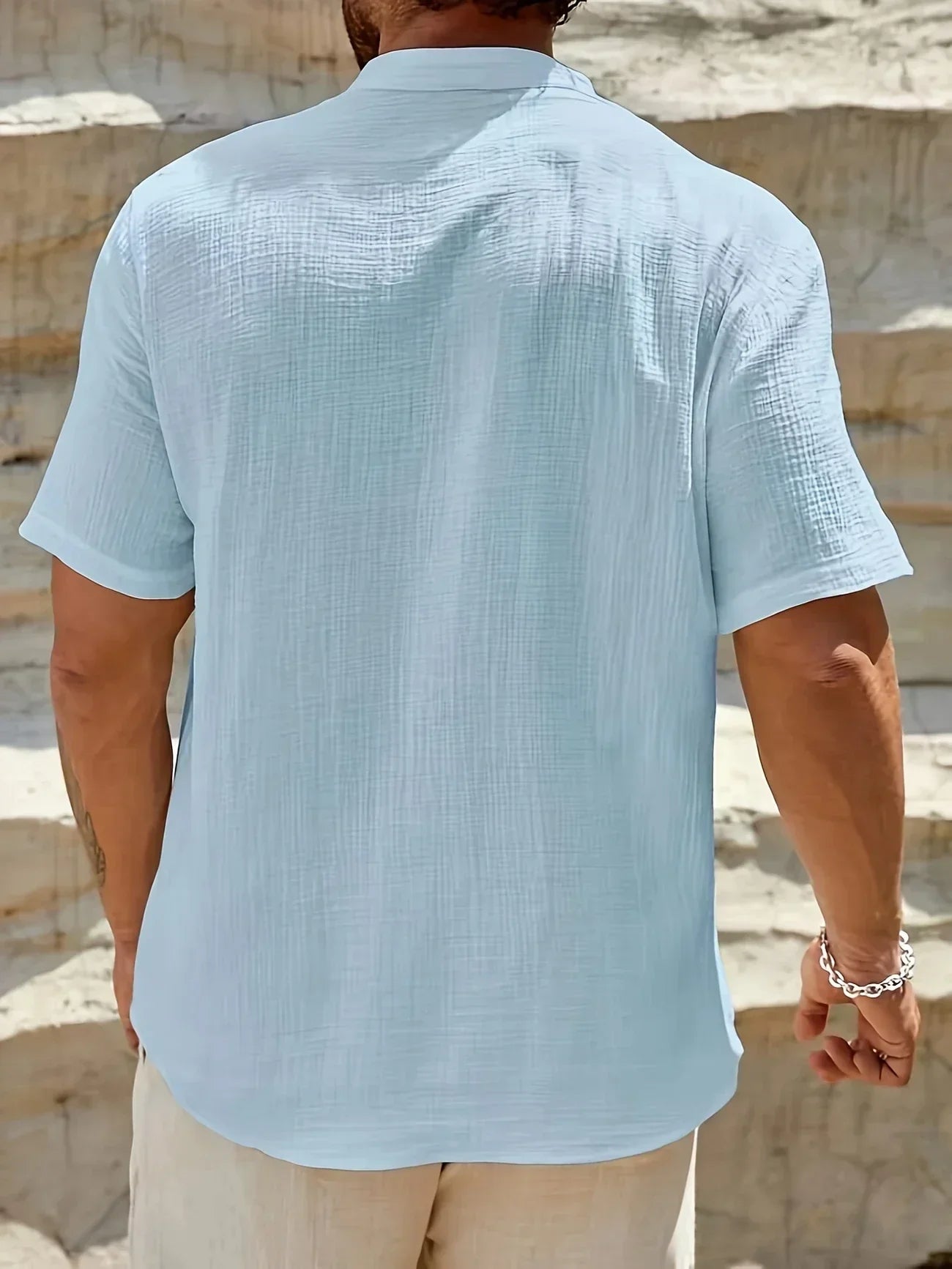 Vantini™ | Camicia estiva elegante con collo alto