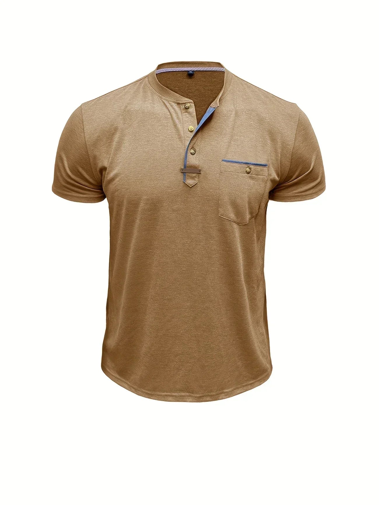 Vantini™ | T-shirt elegante con colletto rotondo e tasca