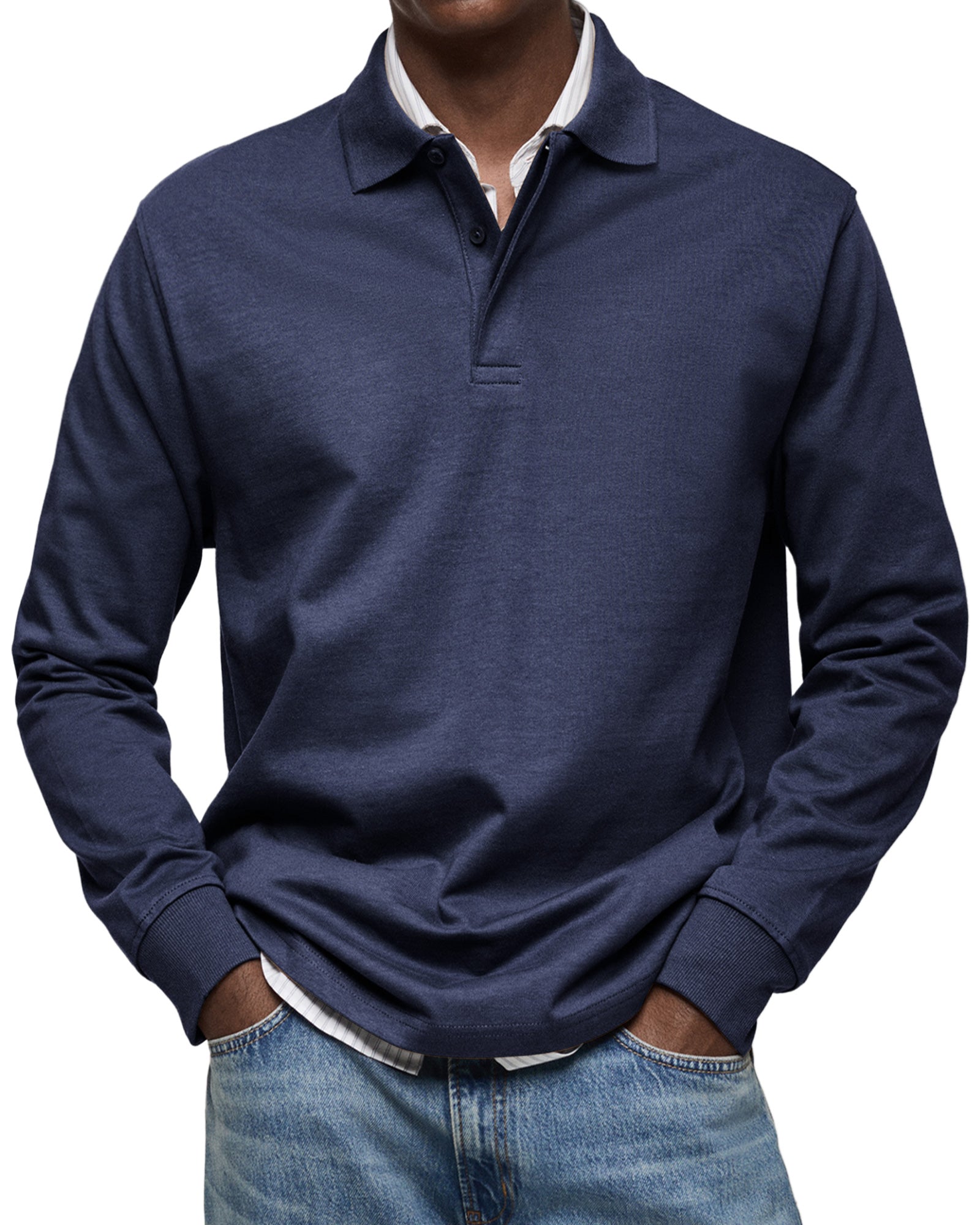 Vantini™ | Camicia polo casual a maniche lunghe