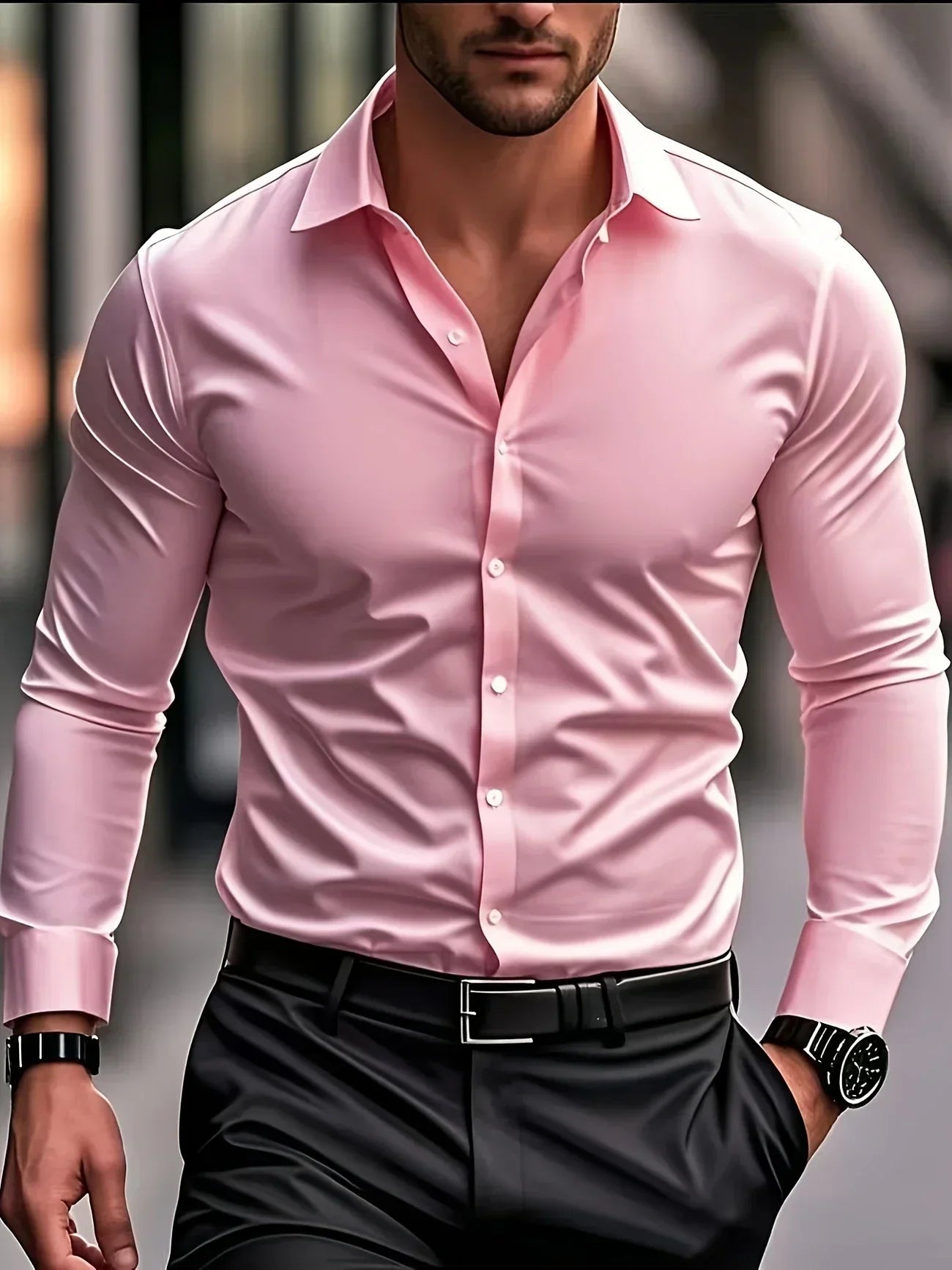 Vantini™ | Elegante camicia a maniche lunghe con bottoni