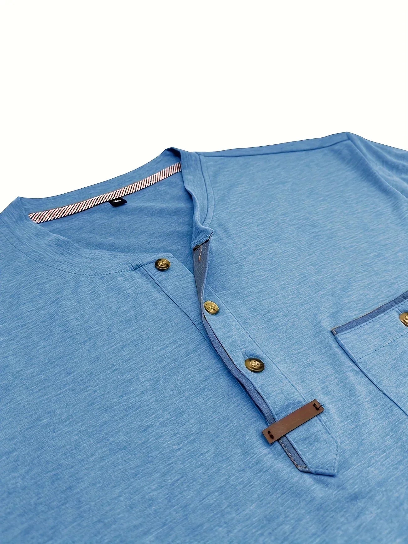 Vantini™ | T-shirt elegante con colletto rotondo e tasca