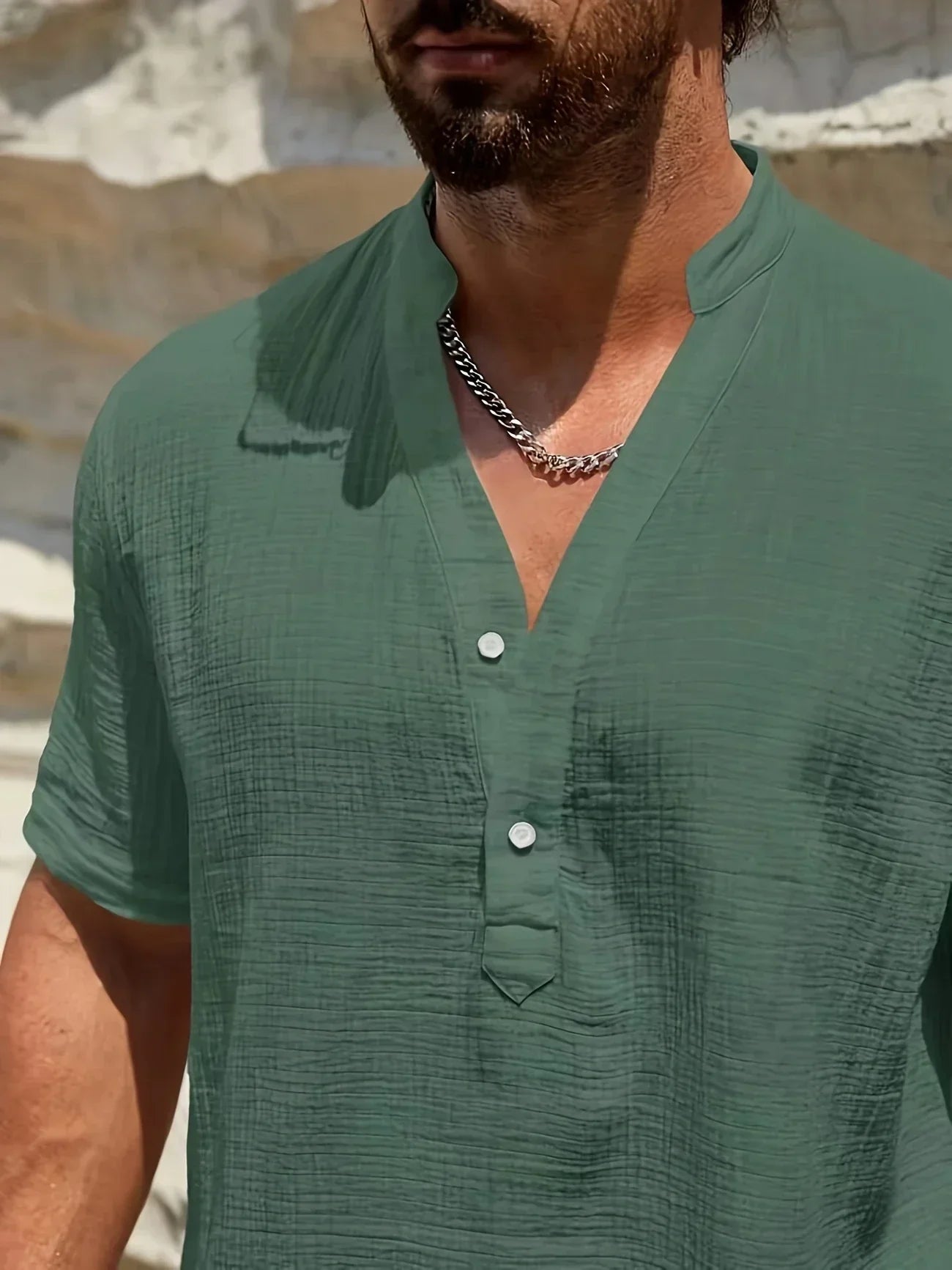 Vantini™ | Camicia estiva elegante con collo alto