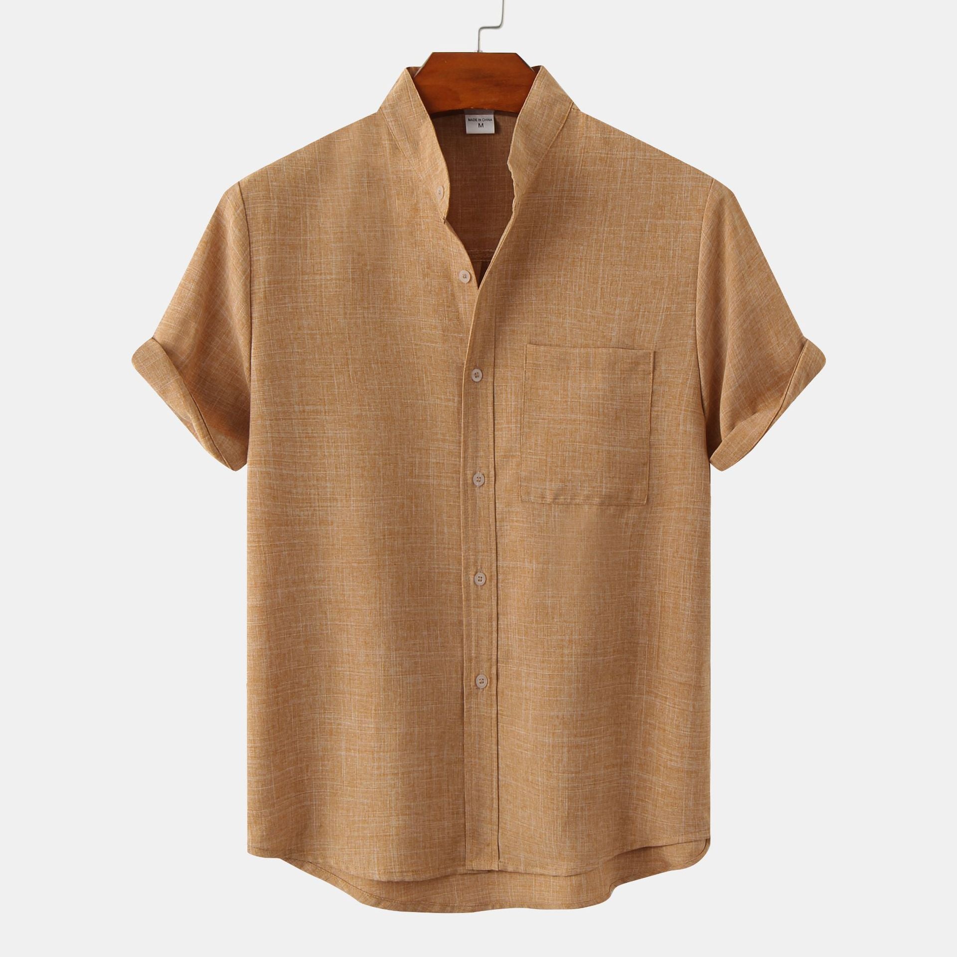 Vantini™ | Camicia in cotone unita con bottoni.