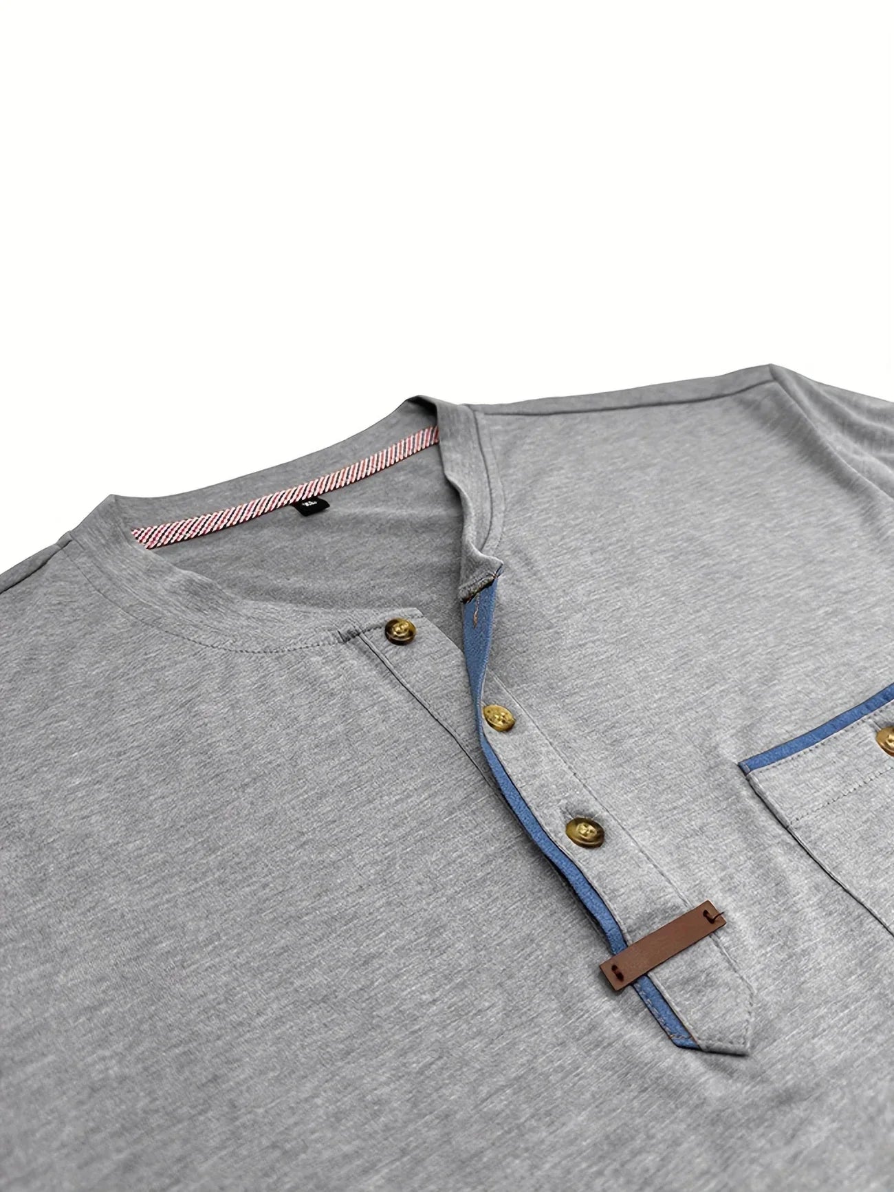 Vantini™ | T-shirt elegante con colletto rotondo e tasca