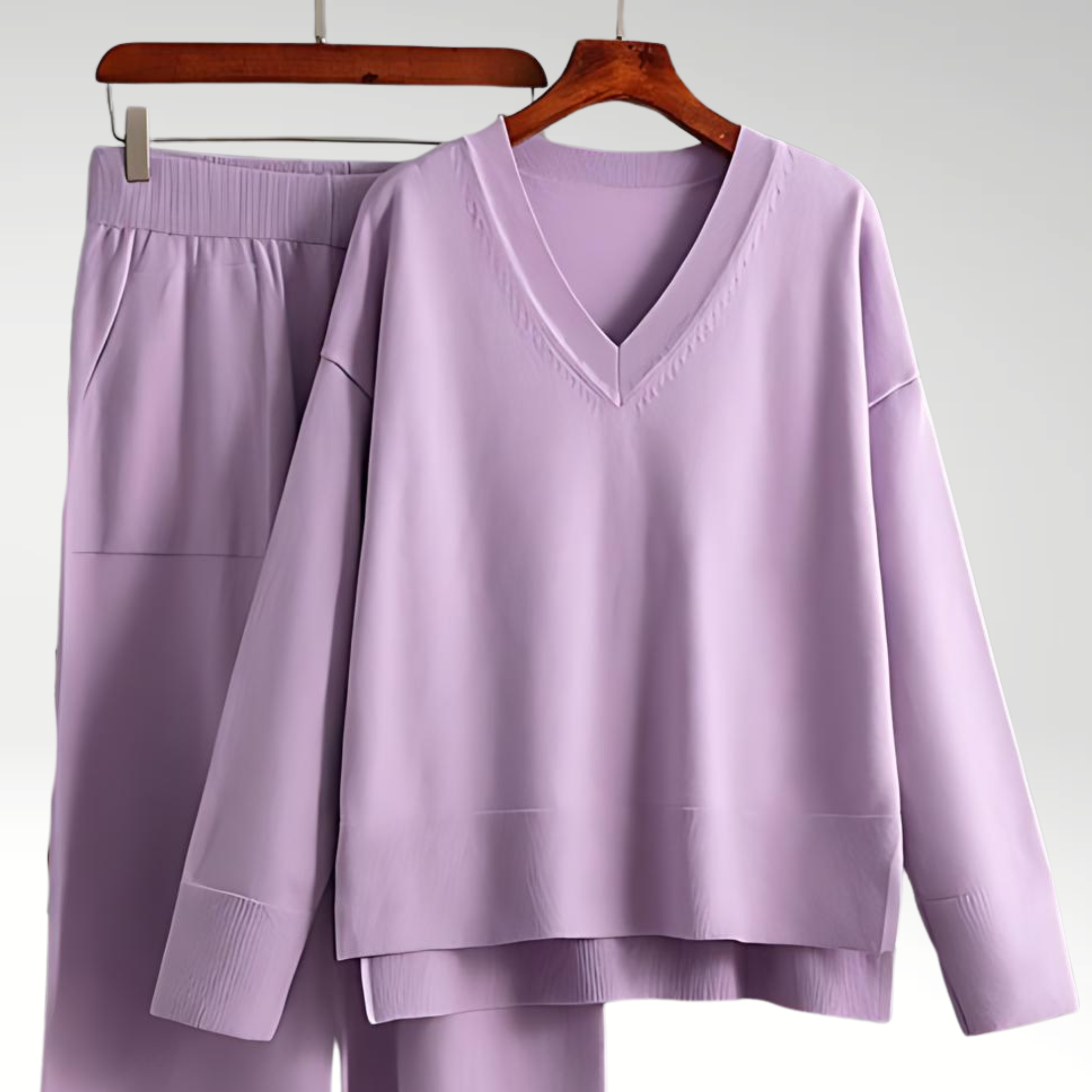 Vantini™ | Set Due Pezzi Luxe con Collo a V