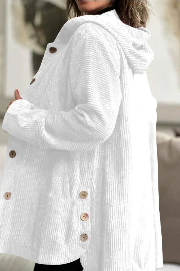 Vantini™ | Giacca con Cappuccio in Velluto a Coste