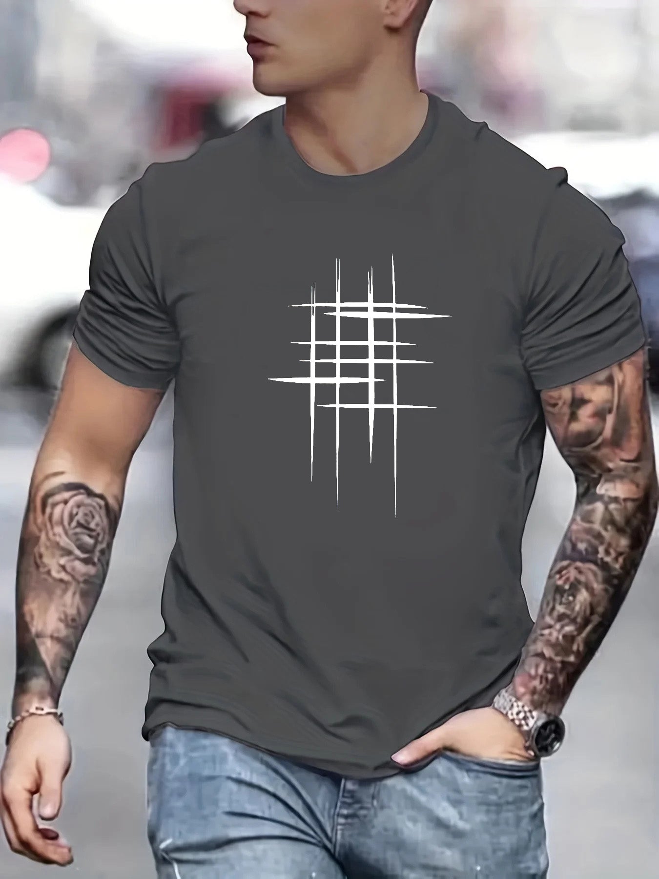 Vantini™ | T-shirt elegante a manica corta con stampa grafica