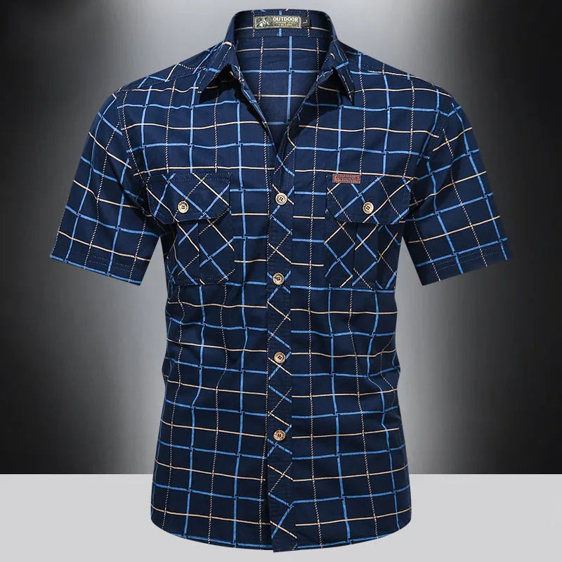 Vantini™ | Camicia elegante a maniche corte a quadri
