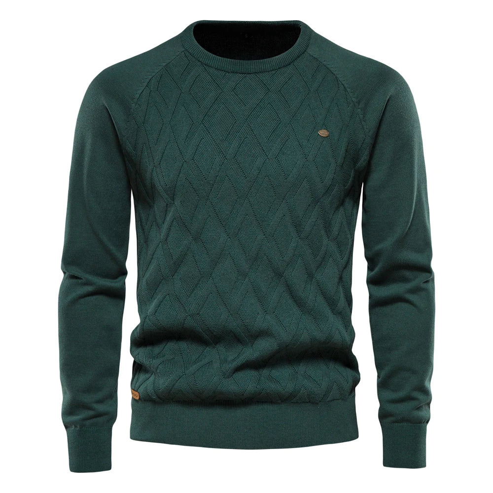 Vantini™ | Maglione da Uomo con Motivo a Riquadri