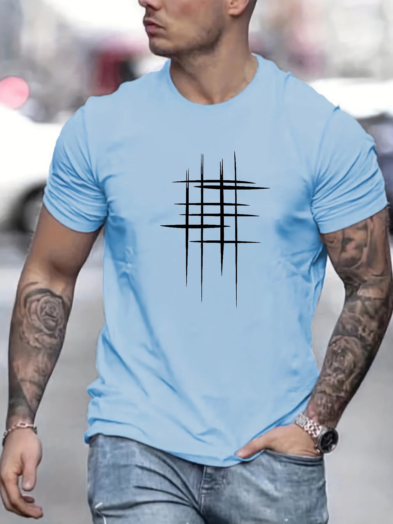 Vantini™ | T-shirt elegante a manica corta con stampa grafica