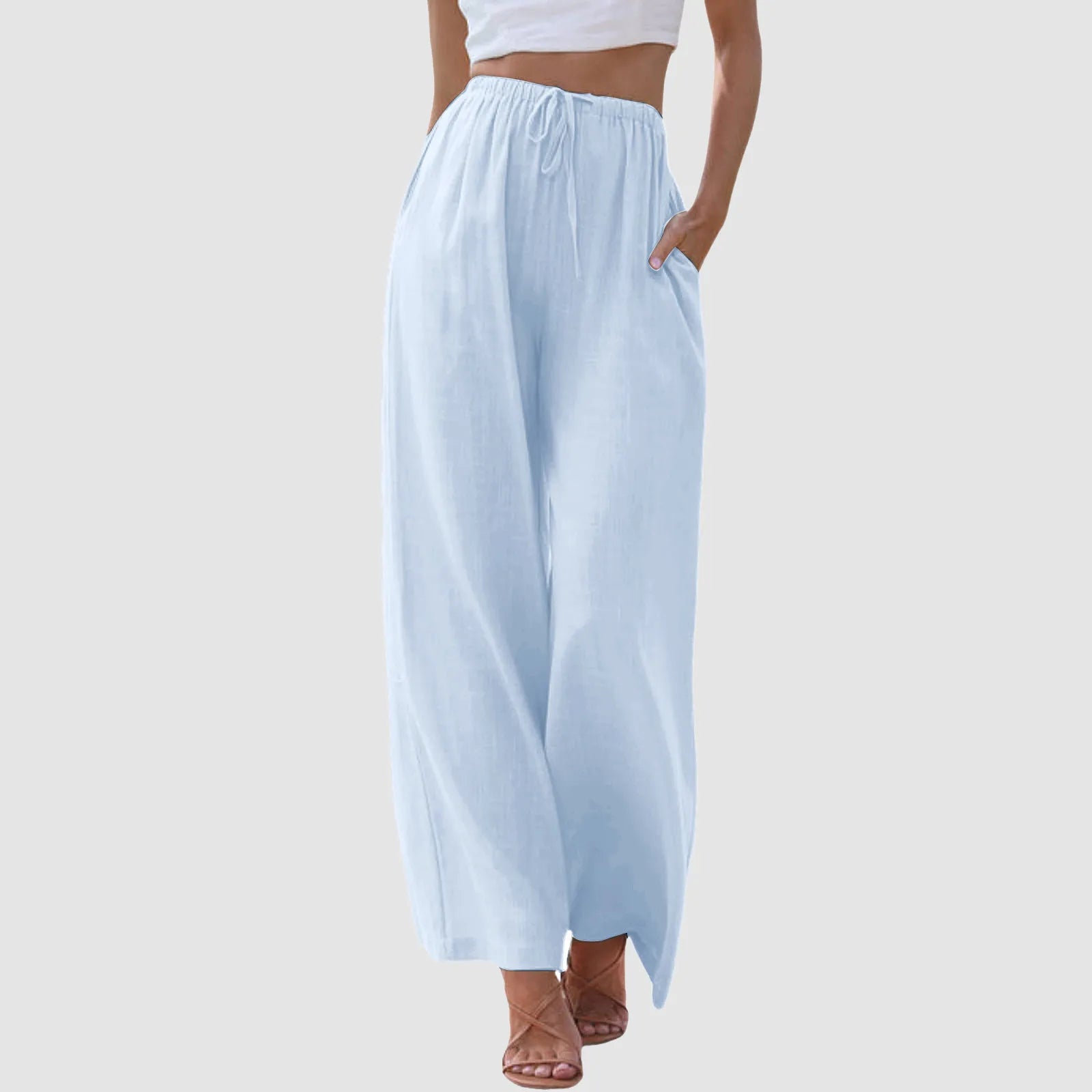 Vantini™ | Pantaloni comfort a gamba larga e vita alta