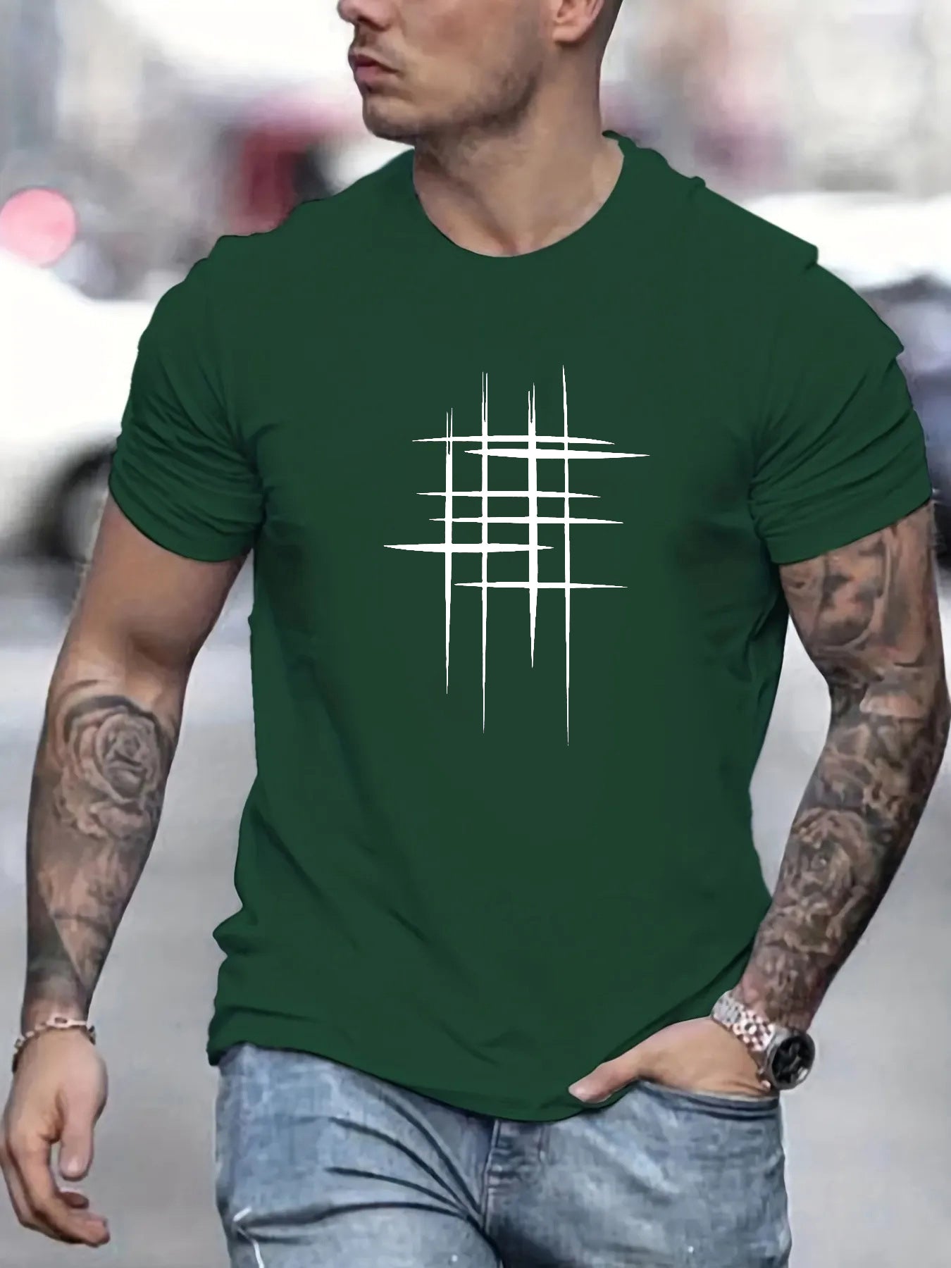 Vantini™ | T-shirt elegante a manica corta con stampa grafica