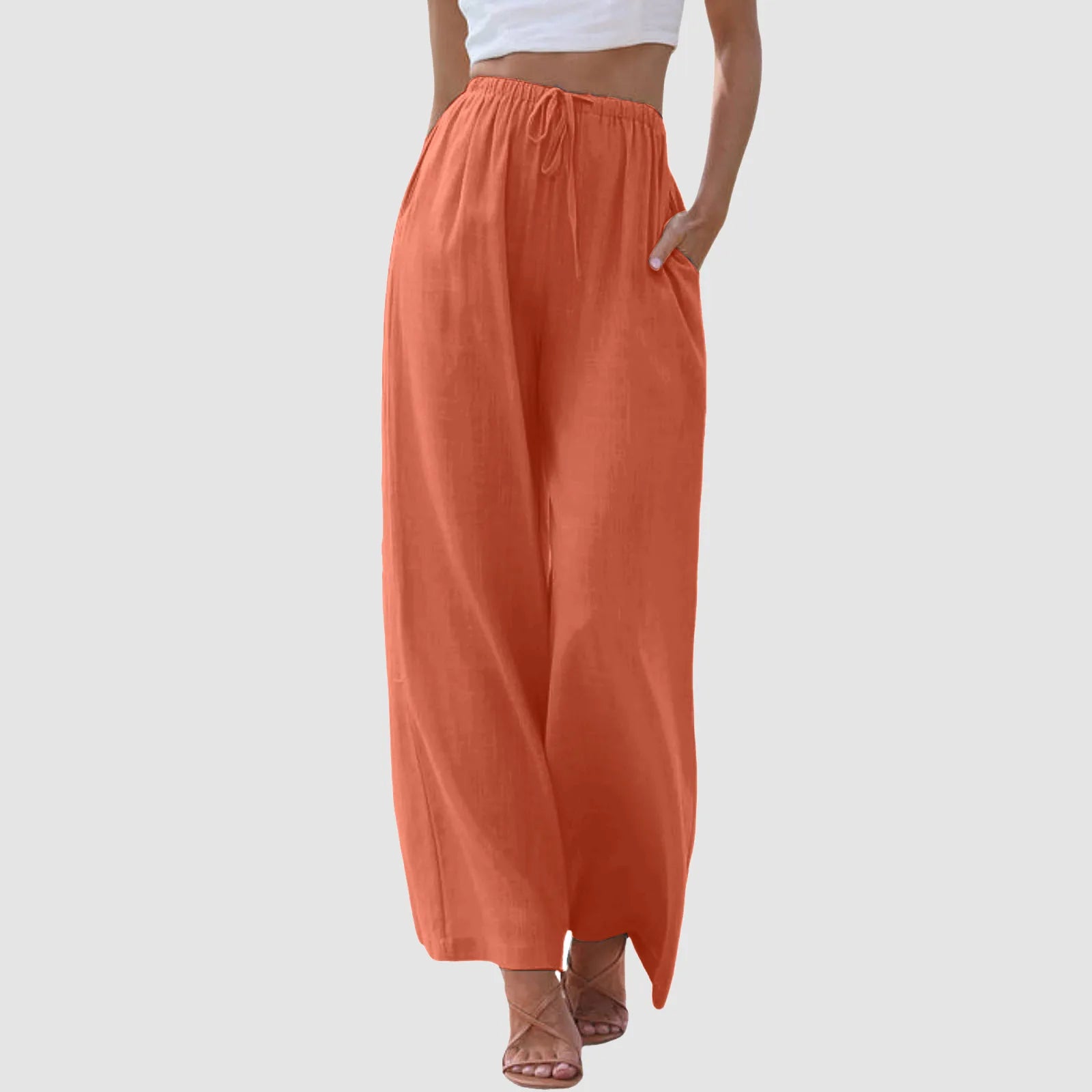 Vantini™ | Pantaloni comfort a gamba larga e vita alta
