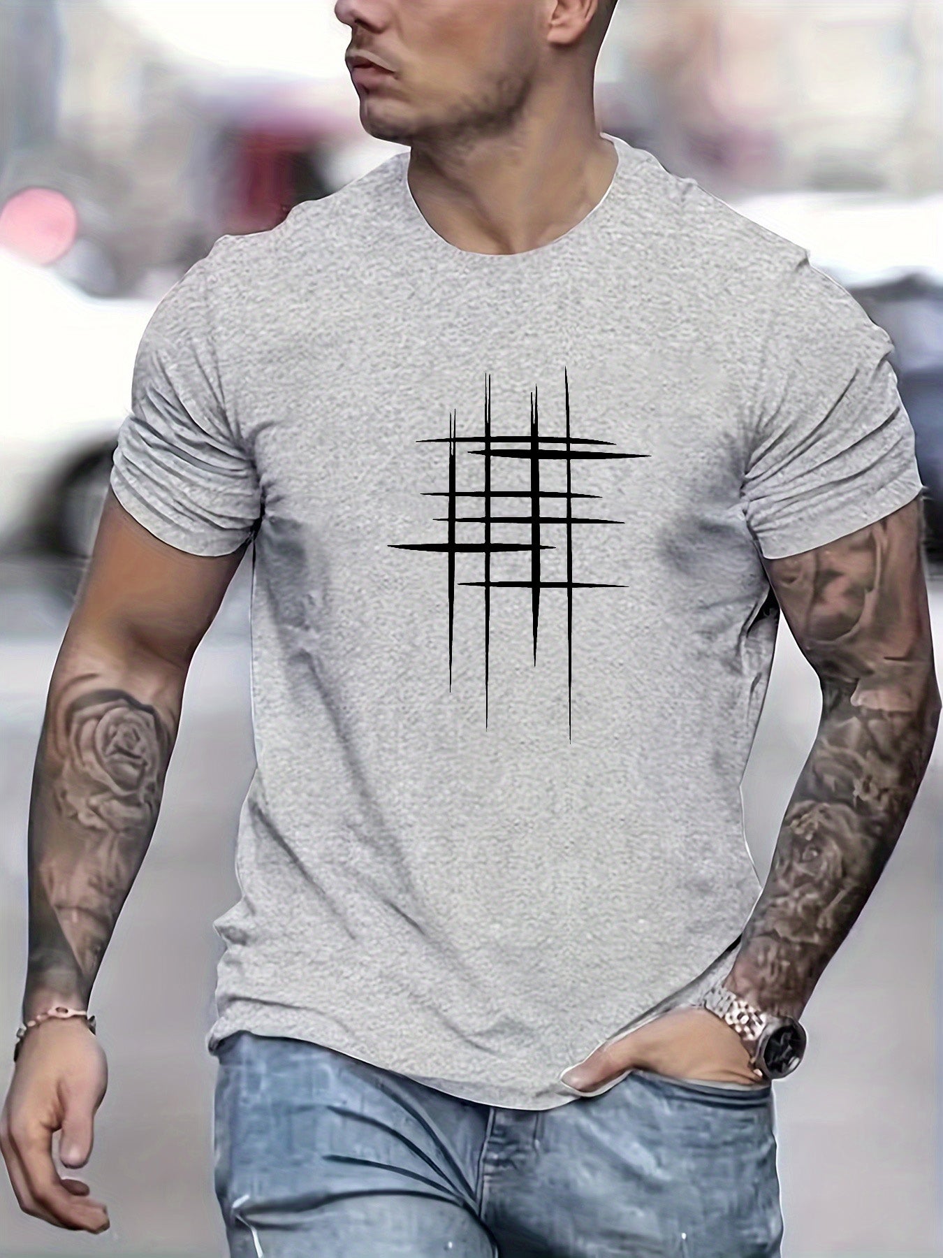 Vantini™ | T-shirt elegante a manica corta con stampa grafica