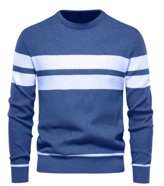 Vantini™ | Pullover elegante da uomo con motivo a spina di pesce