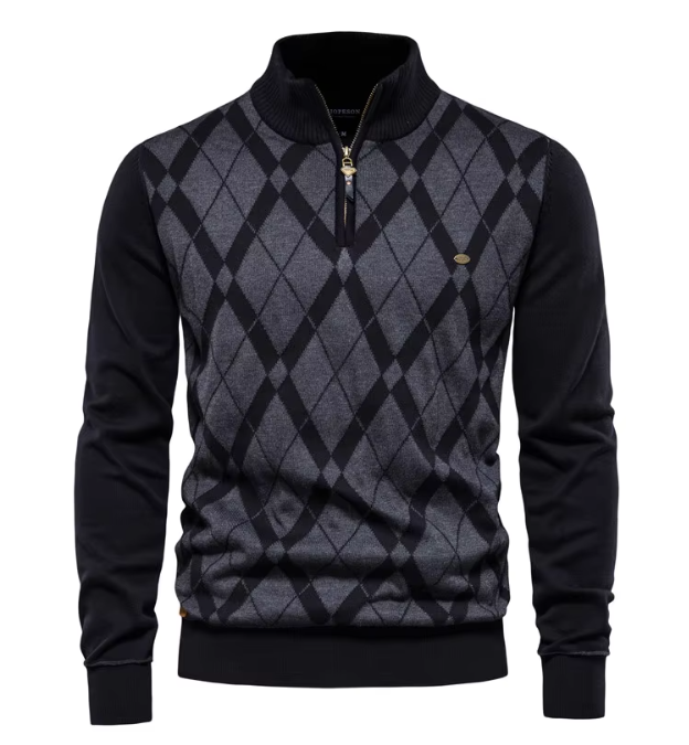 Vantini™ | Pullover da uomo con mezza zip