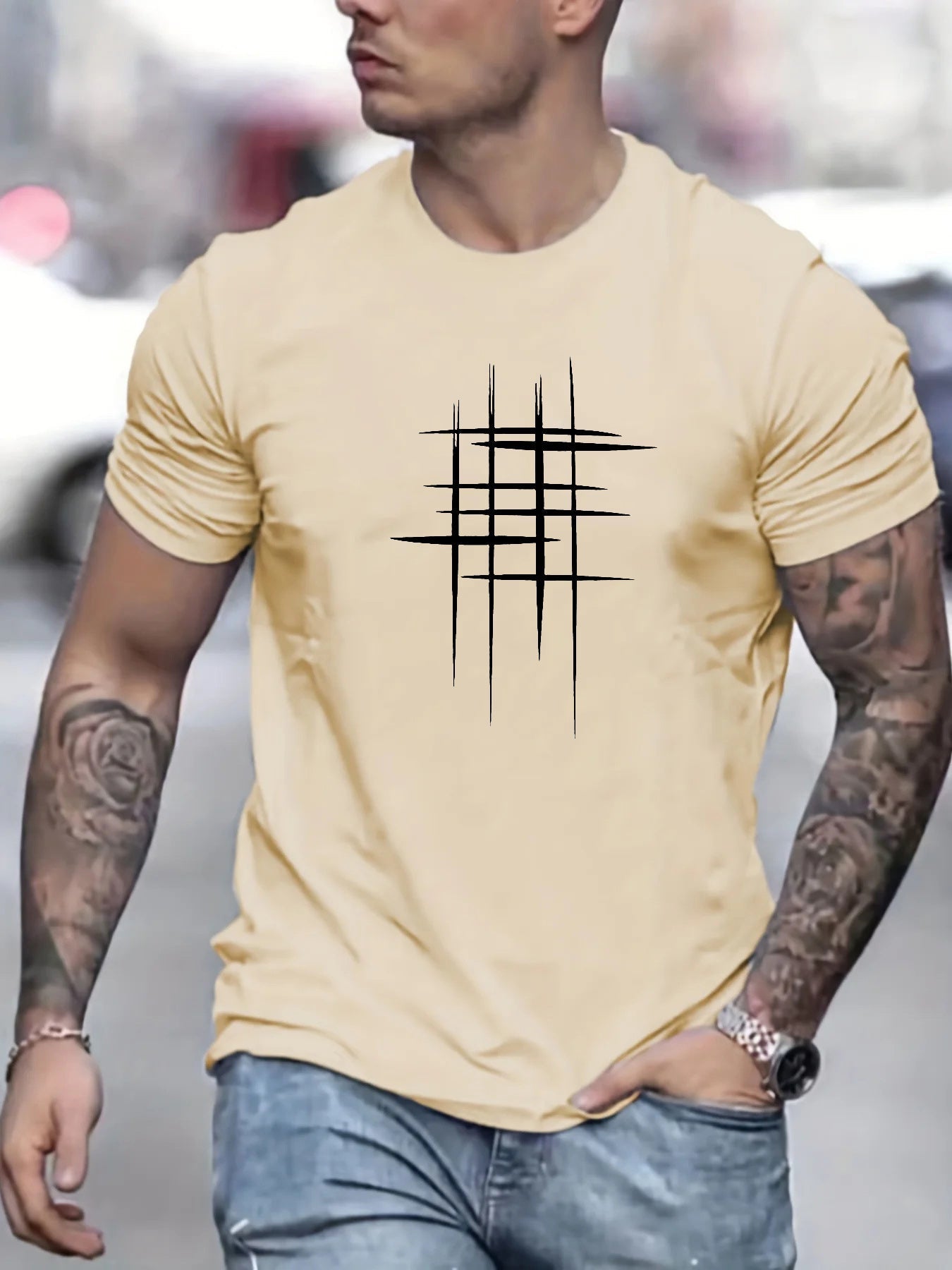 Vantini™ | T-shirt elegante a manica corta con stampa grafica