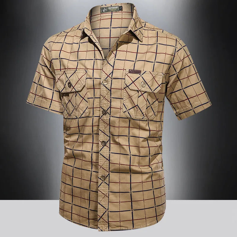 Vantini™ | Camicia elegante a maniche corte a quadri