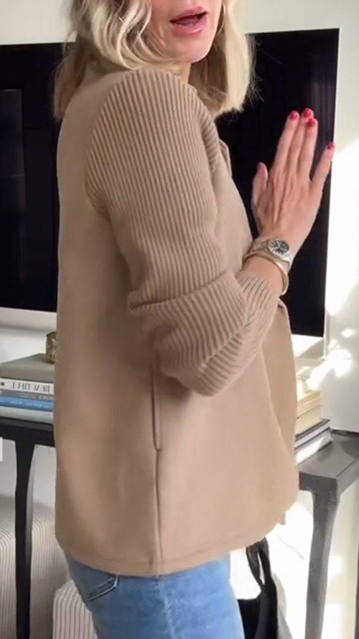 Vantini™ | Blazer Elegante con Maniche in Maglia